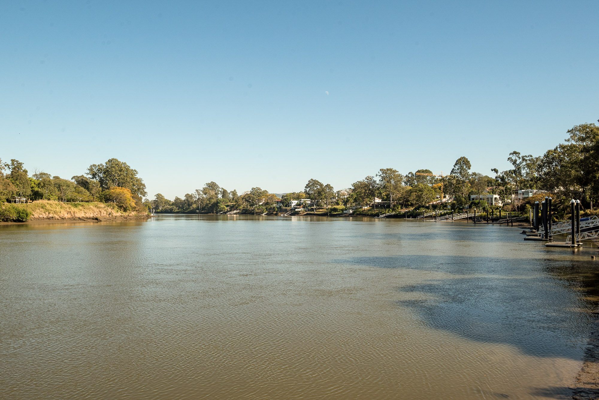 River outlook from the waterfront lawn