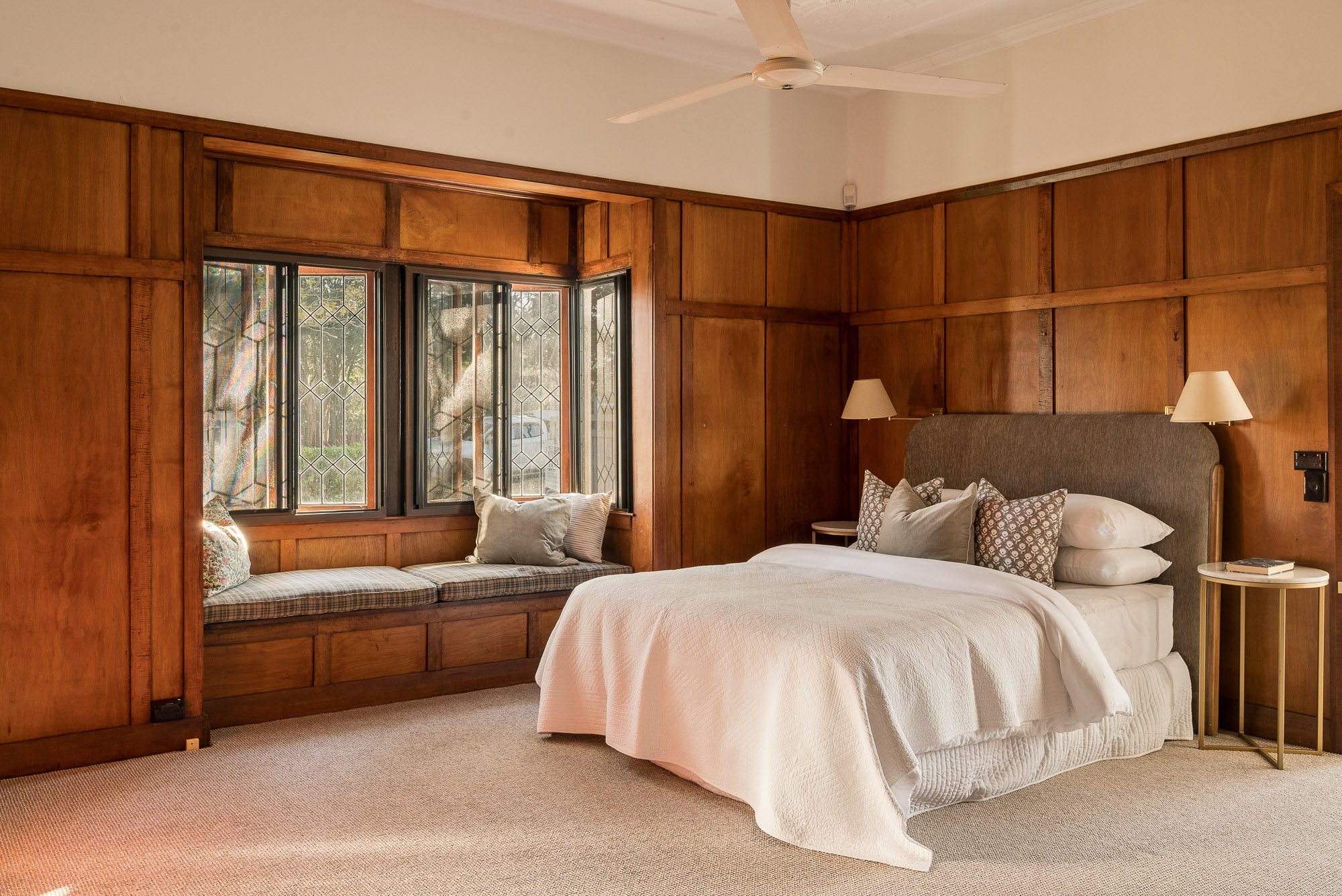 Main bedroom detail with heritage joinery